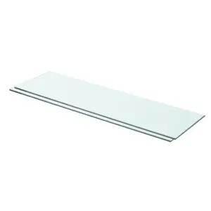 Läbipaistev karastatud klaasriiul, 2 tk, 70 x 20 cm, 8 mm, 15 kg kandevõime