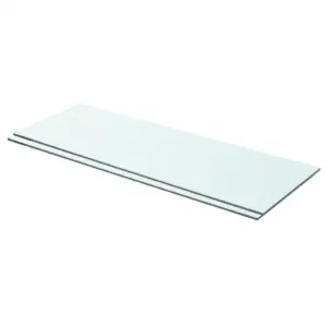 Klaasriiulid 2 tk, läbipaistev karastatud klaas, 70 x 25 cm