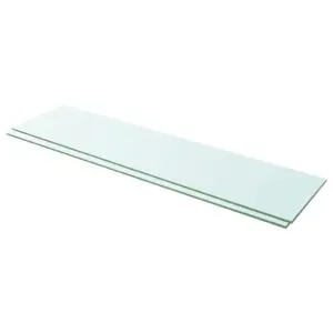 Läbipaistvad karastatud klaasriiulid, 2 tk, 100 x 25 cm, 8 mm, 15 kg kandevõimega
