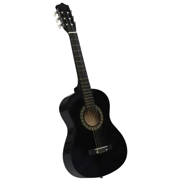 Klassikaline 1/2 kitarr algajatele ja lastele kotiga, must, 34″ – 2