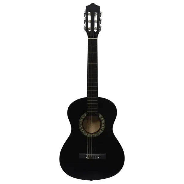 Klassikaline 1/2 kitarr algajatele ja lastele kotiga, must, 34″ – 3