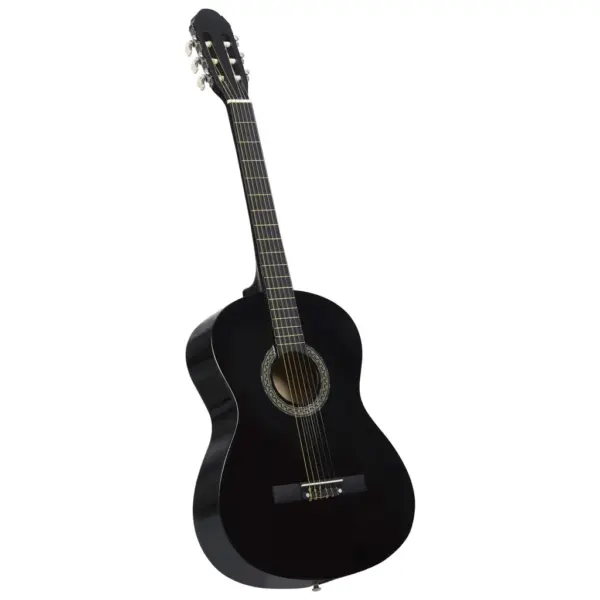 Klassikaline 4/4 kitarr algajatele kotiga, must, 39″ – 2