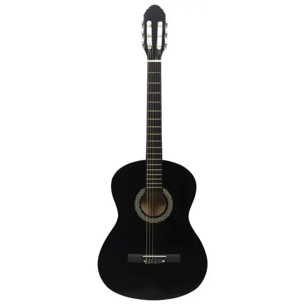 Klassikaline 4/4 kitarr algajatele kotiga, must, 39″ – 3