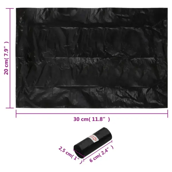 Koera kakakotid, 750 lõhnata kotti, mustad, 30 x 20 cm, PE – 10
