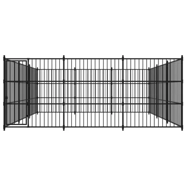 Koeraaedik õue, must pulbervärvitud teras, 450 x 450 x 185 cm – 2