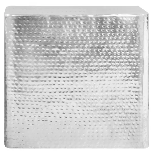Hõbedased sepistatud alumiiniumist kohvilauad, 2 tk, 40 x 40 x 38 cm ja 30 x 30 x 32 cm - 5
