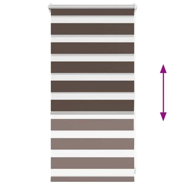 Kohvivärvi sebraruloo, 40 x 100 cm, 100% polüester – 5