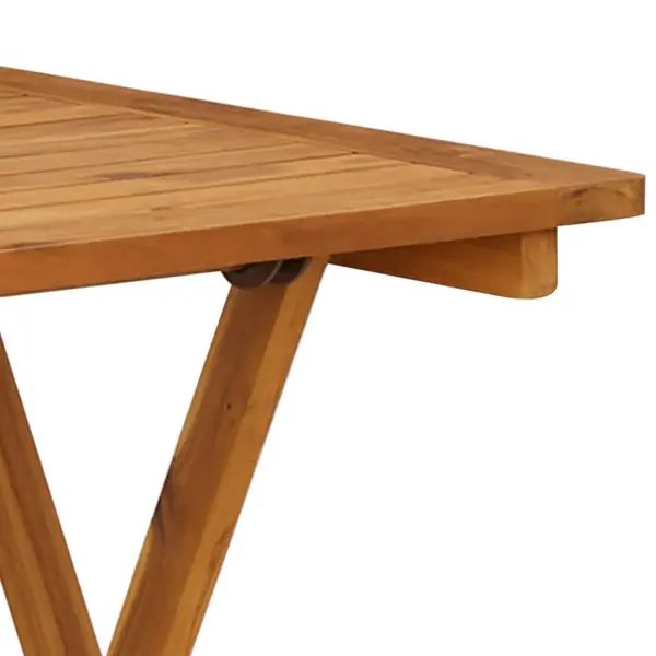 3-osaline kokkupandav aiamööbli komplekt, akaatsiapuit, pruun, laud 120 x 70 cm – 7