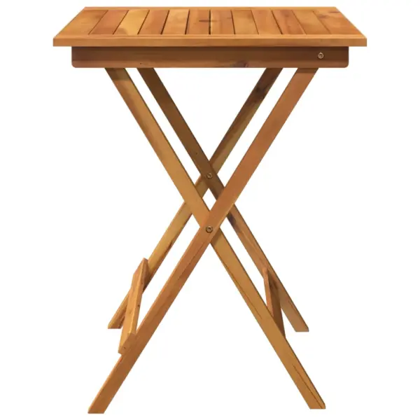 3-osaline kokkupandav aiamööbli komplekt akaatsiapuidust, pruun, laud 60 x 60 cm – 4