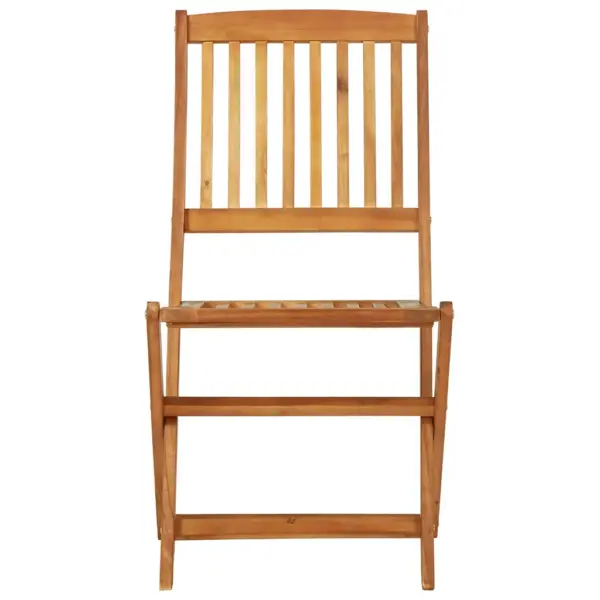 3-osaline kokkupandav aiamööbli komplekt akaatsiapuidust, pruun, laud 60 x 60 cm – 10