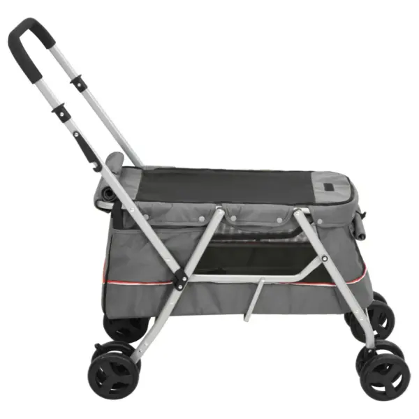Kokkupandav hall koerakäru kaanega, 15 kg, 100 x 49 x 96 cm – 5