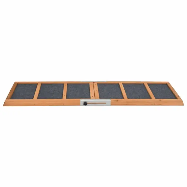 Kokkupandav koerte kaldtee libisemiskindla pinnaga, hall nulupuit, 120 x 30 cm – 6