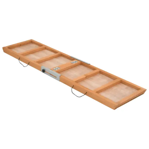 Kokkupandav koerte kaldtee libisemiskindla pinnaga, hall nulupuit, 120 x 30 cm – 7