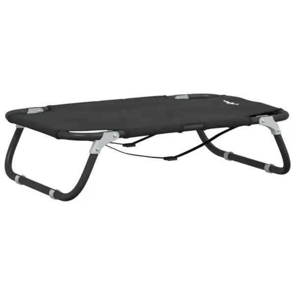 Kokkupandav kõrgendatud koeravoodi, antratsiithall 600D Oxford kangas ja teras, 70 x 46 x 18 cm – 2