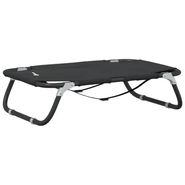 Kokkupandav kõrgendatud koeravoodi, antratsiithall 600D Oxford kangas ja teras, 70 x 46 x 18 cm – 7