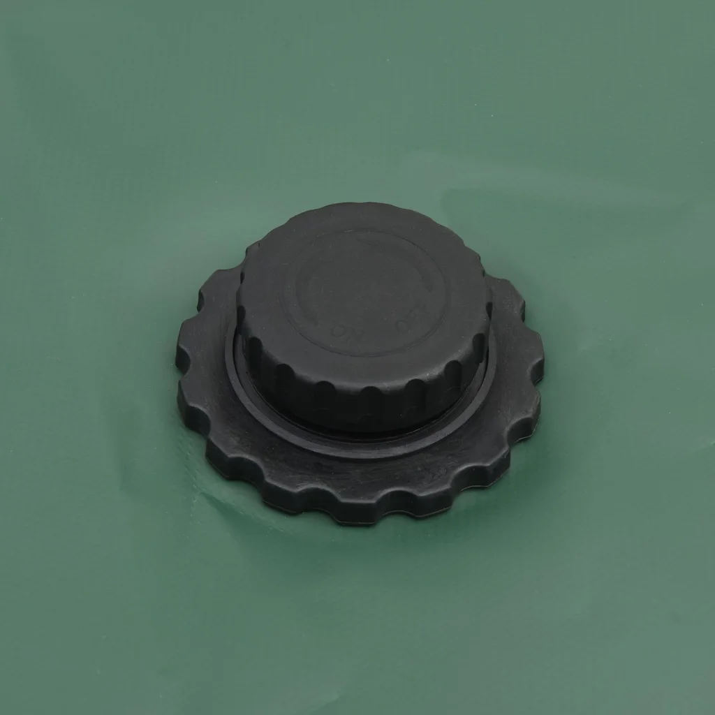 Kokkupandav kraaniga veepaak, 100 l, roheline PVC, 80 x 50 x 25 cm