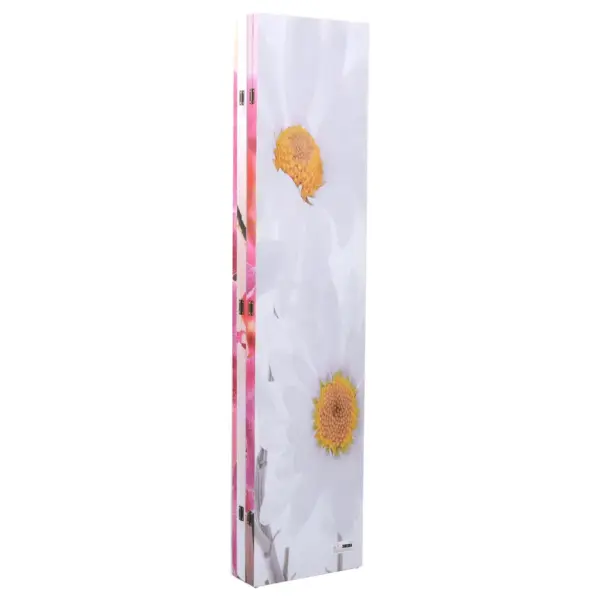 Kokkupandav ruumijagaja sirm lillemustriga, 200 x 170 cm, nulupuidust raam, PVC-kangas – 3