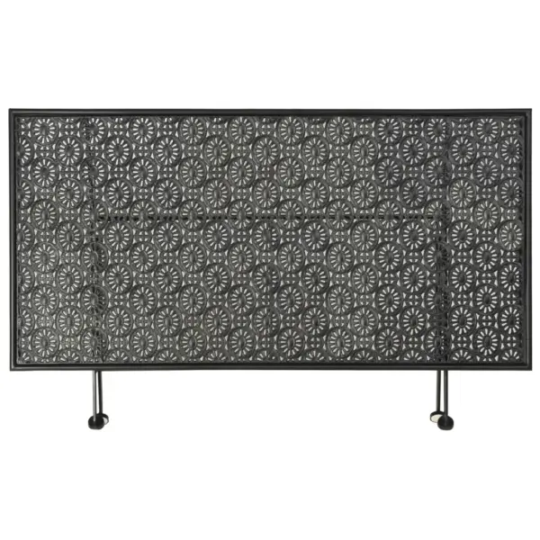 Kokkupandav metallist kohvilaud dekoratiivsete detailidega, must, 100 x 50 x 45 cm – 4