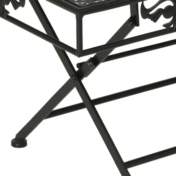 Kokkupandav metallist kohvilaud dekoratiivsete detailidega, must, 100 x 50 x 45 cm – 5