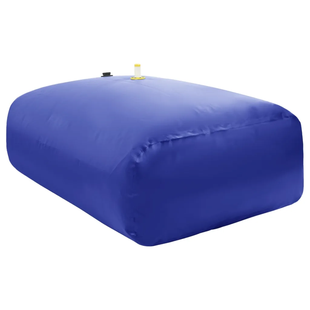 Kokkupandav PVC veepaak kraaniga, sinine, 2100 l, 200 x 150 x 70 cm
