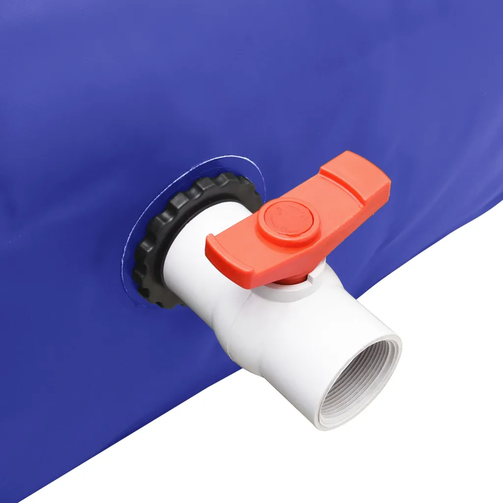 Kokkupandav PVC veepaak kraaniga, sinine, 2100 l, 200 x 150 x 70 cm