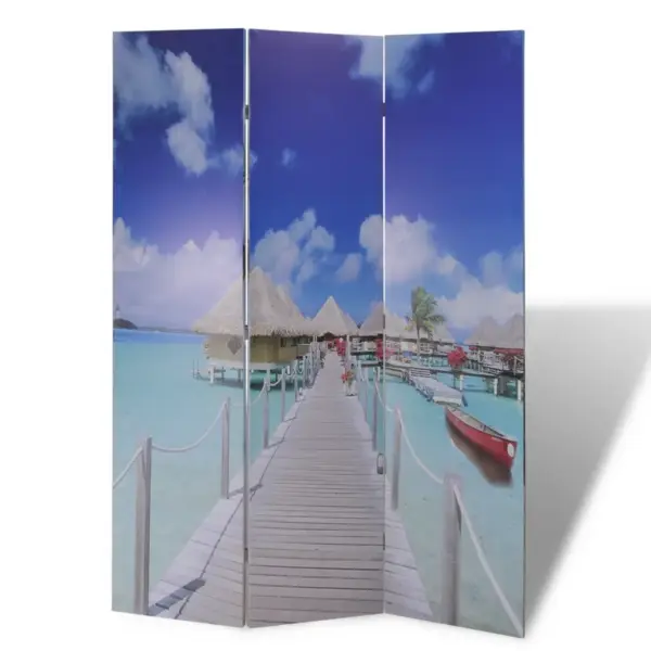 Kokkupandav toasirm rannapildiga, 120 x 170 cm, nulupuidust raam – 2