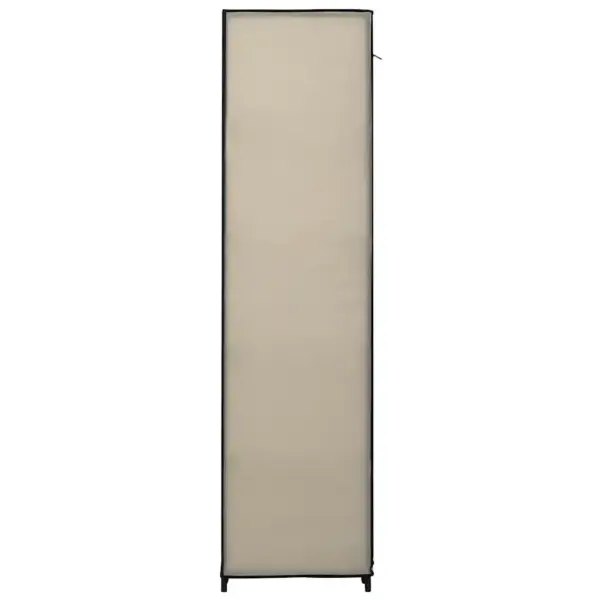 Kokkupandav riidekapp fliiskattega, kreemjasvalge, 110 x 45 x 175 cm – 5