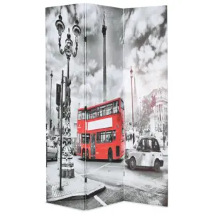 Kokkupandav ruumijagaja Londoni bussi fotoga, 120 x 170 cm, must-valge