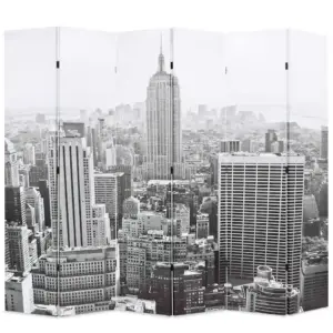 Kokkupandav ruumijagaja New Yorki vaatega, must-valge, 228 x 170 cm