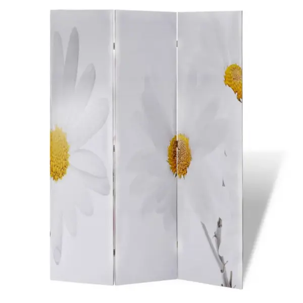 Kokkupandav ruumijagaja sirm lillemustriga, 120 x 170 cm, nulupuidust raamiga – 4