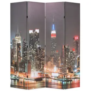 Kokkupandav ruumijagaja sirm öine New York, 160 x 170 cm, nulupuidust raam, polüesterlõuendiga