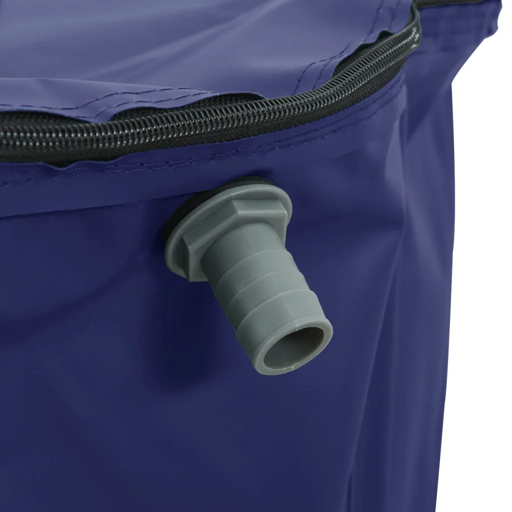 Kokkupandav vihmaveetünn kraaniga, 1000 l, sinine PVC, 100 x 120 cm