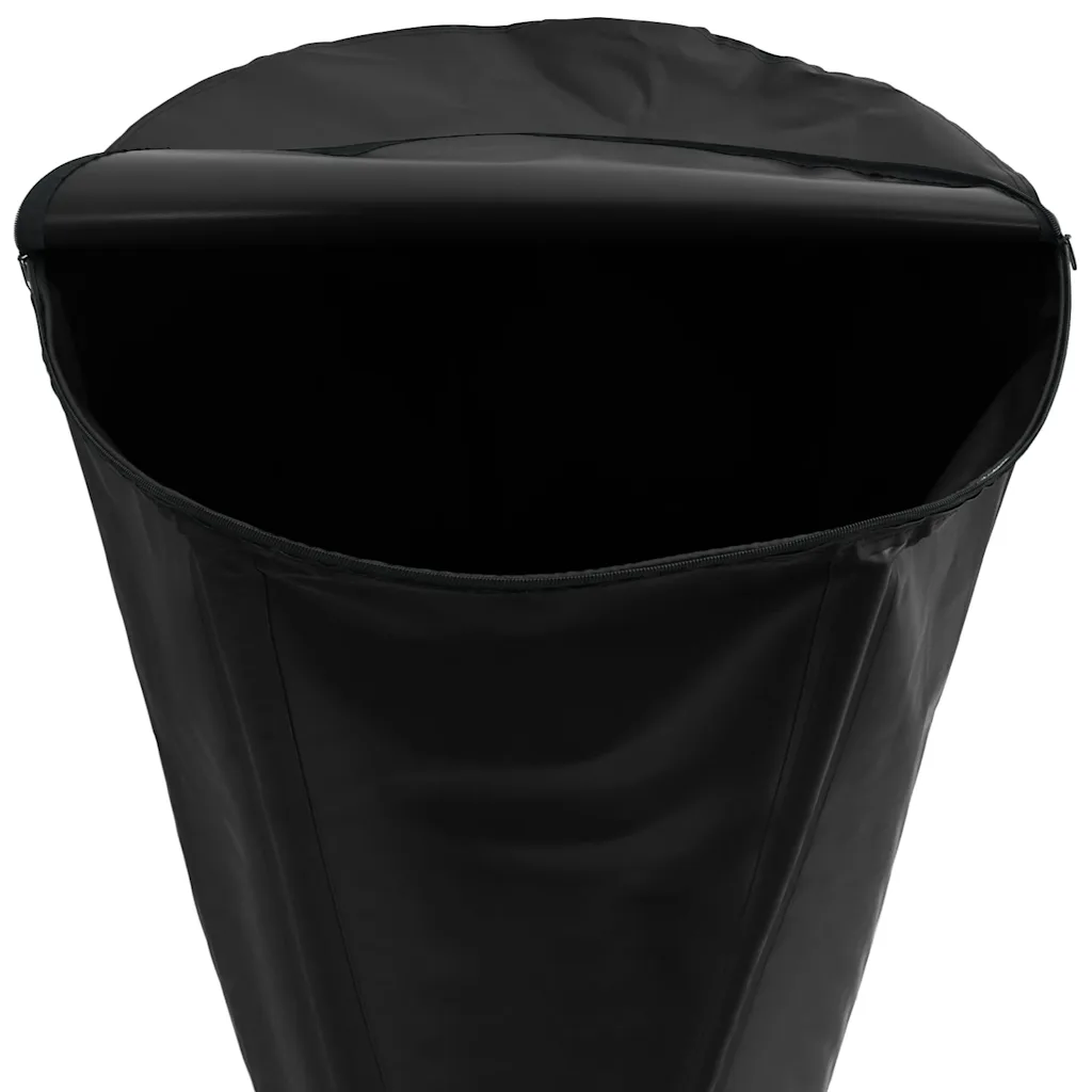 Kokkupandav vihmaveetünn kraaniga, 1250 l, must PVC, 120 x 110 cm