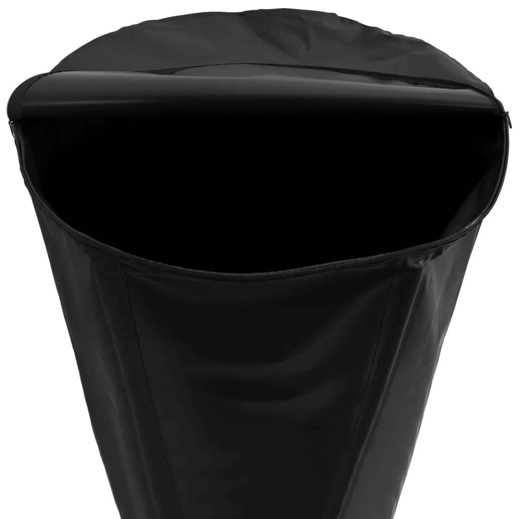 Kokkupandav vihmaveetünn kraaniga, 1350 l, must PVC, 120 x 120 cm