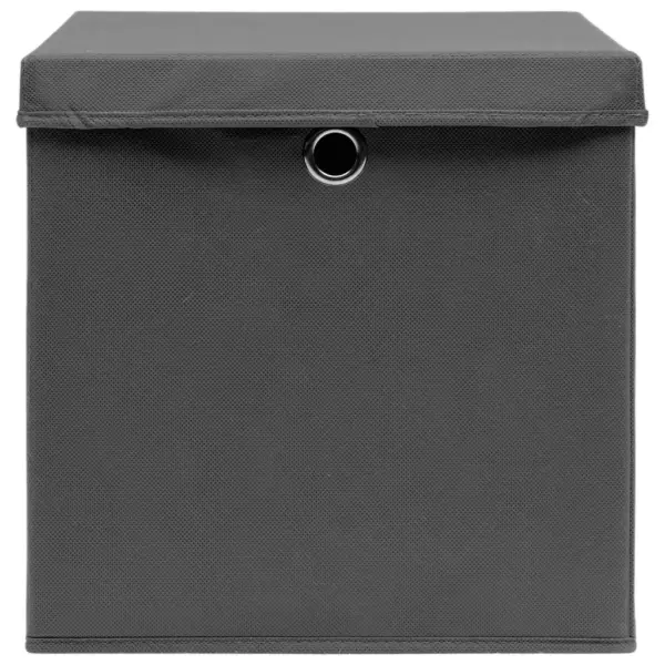 Kokkupandavad kangast hoiukastid kaantega, 4 tk, hall, 32 x 32 x 32 cm – 4