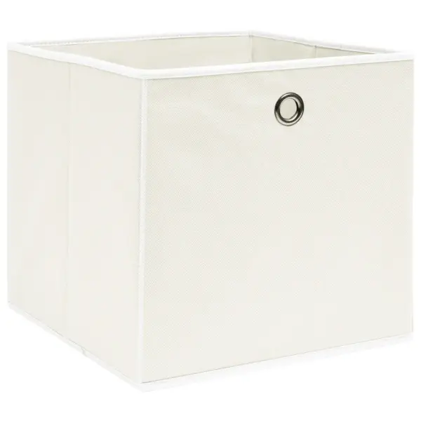 Kokkupandavad kangast hoiukastid, 4 tk, valge, 32 x 32 x 32 cm – 2