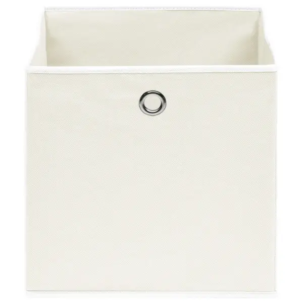Kokkupandavad kangast hoiukastid, 4 tk, valge, 32 x 32 x 32 cm – 3