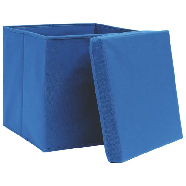 Kokkupandavad kangast hoiukastid kaantega, 4 tk, sinine, 32 x 32 x 32 cm – 4