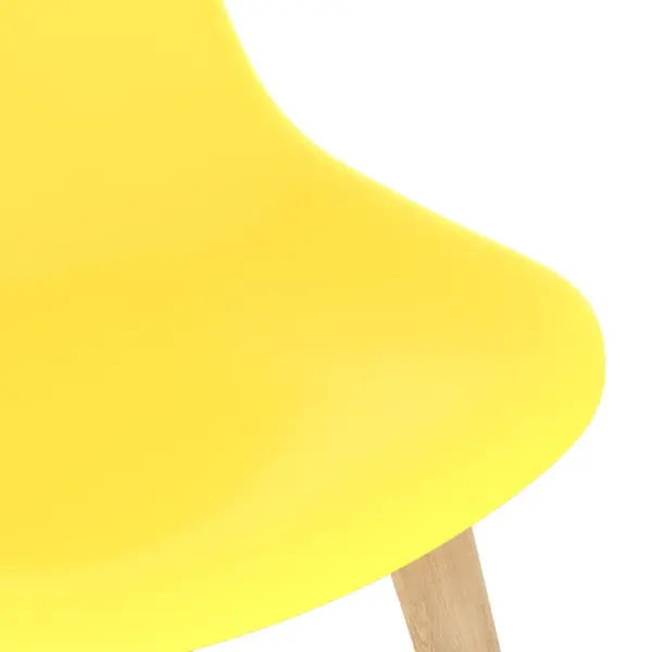 Kollased plastist söögitoolid pöögijalgadel, 6 tk, 46 x 51 x 82 cm – 6