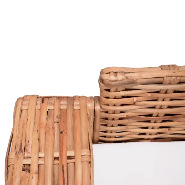 Kolmekohaline aiadiivan naturaalsest rotangist, mangopuidust raamiga, kreemjasvalgete patjadega, 195 x 80 x 67 cm – 2