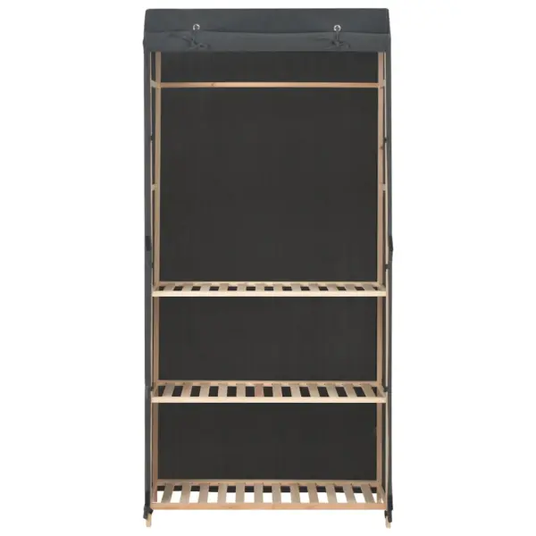 Kolmetasandiline kangast garderoob riidepuuga, hall, 79 x 40 x 170 cm - 2