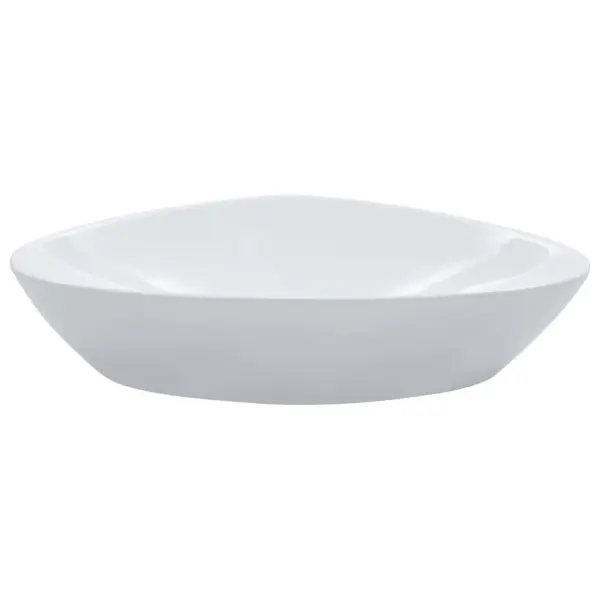 Kolmnurkne kapi peale paigaldatav keraamiline valamu, valge, 58,5 x 39 x 14 cm – 3