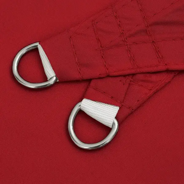Kolmnurkne veekindel päikesepuri, punane, oxford-kangas, 4,5 x 4,5 x 4,5 m – 5