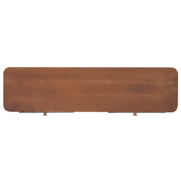 Tööstusliku stiiliga konsoollaud 2 sahtliga, kuusepuit ja must metallraam, 120 x 30 x 75 cm - 6