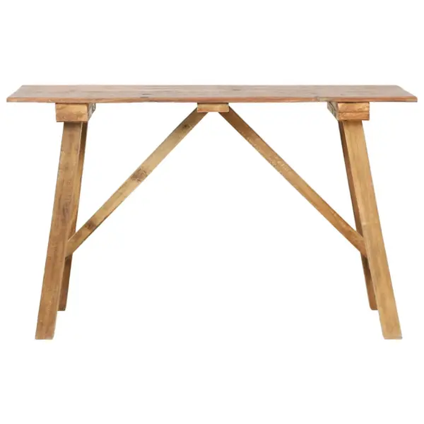 Maalähedane konsoollaud taaskasutatud segapuust, pruun, 130 x 40 x 80 cm – 2