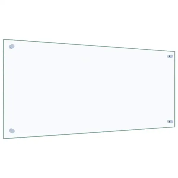 Karastatud klaasist köögi pritsmekaitse, läbipaistev, 90 x 40 cm, 6 mm – 5