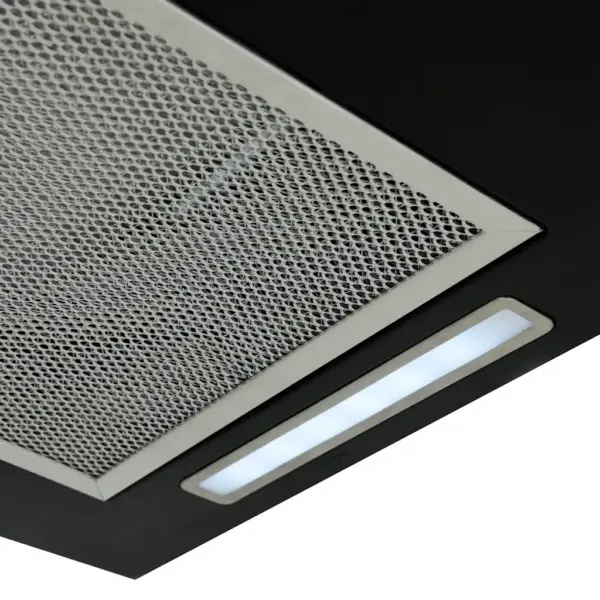 Vabalt rippuv köögisaare õhupuhasti puutetundliku LCD-ga, must karastatud klaas, 38 x 37,5 x (35–128,5) cm – 5