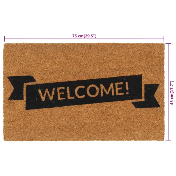 Flokeeritud kookoskiududest uksematt PVC-alusega, naturaalne, 45 x 75 cm – 6
