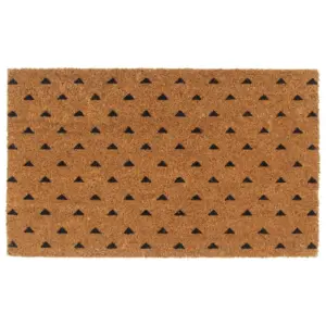 Kookoskiududest uksematt libisemiskindla PVC alusega, naturaalne, flokeeritud, 45 x 75 cm