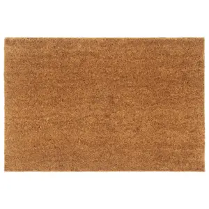 Flokeeritud kookoskiududest uksematt PVC alusega, naturaalne pruun, 60 x 90 cm